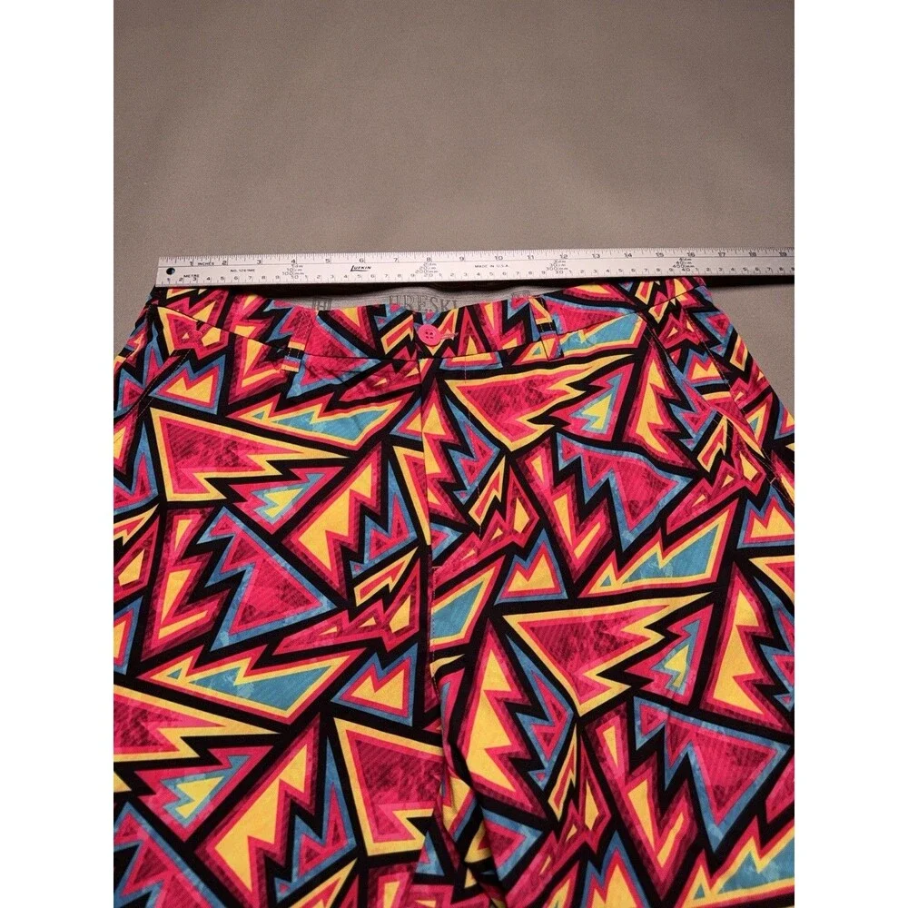 Hreski Golf Shorts Mens 34 Abstract Geometric All Over Print 11